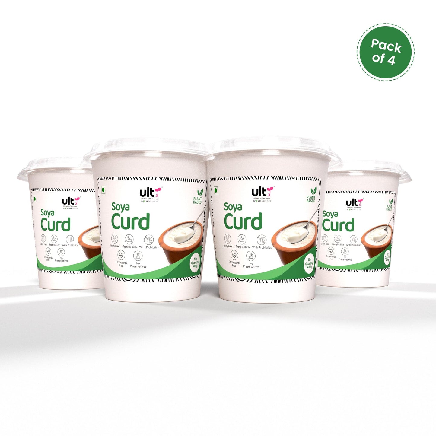 Ultx Soya Curd, 400gm (pack of 2/4) (Bangalore only)