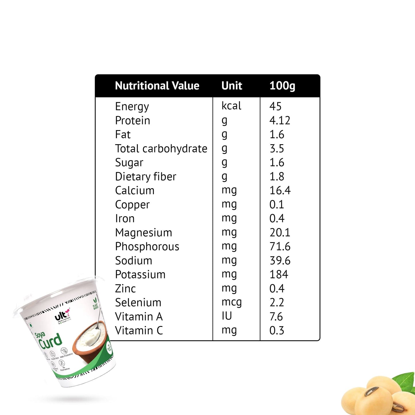 Ultx Soya Curd, 400gm (pack of 2/4) (Bangalore only)