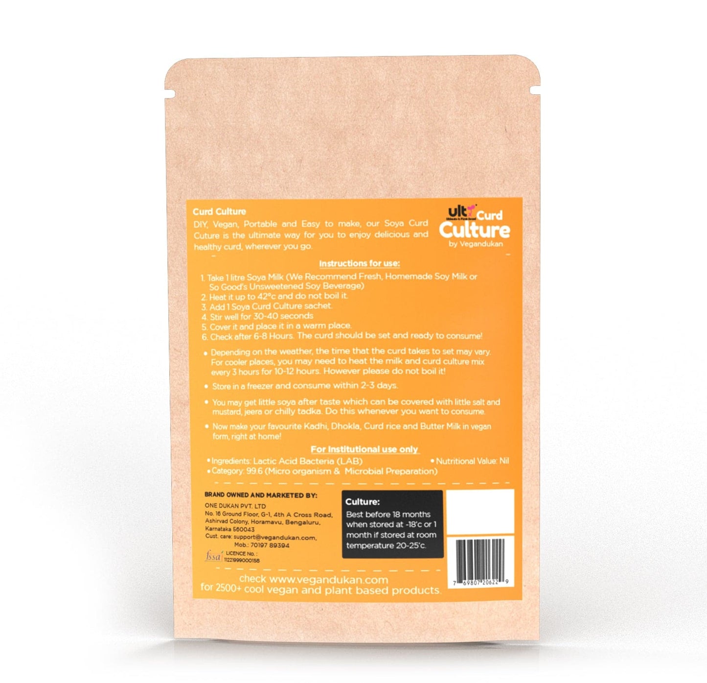 Ultx Soya Curd Culture, 10 Sachets